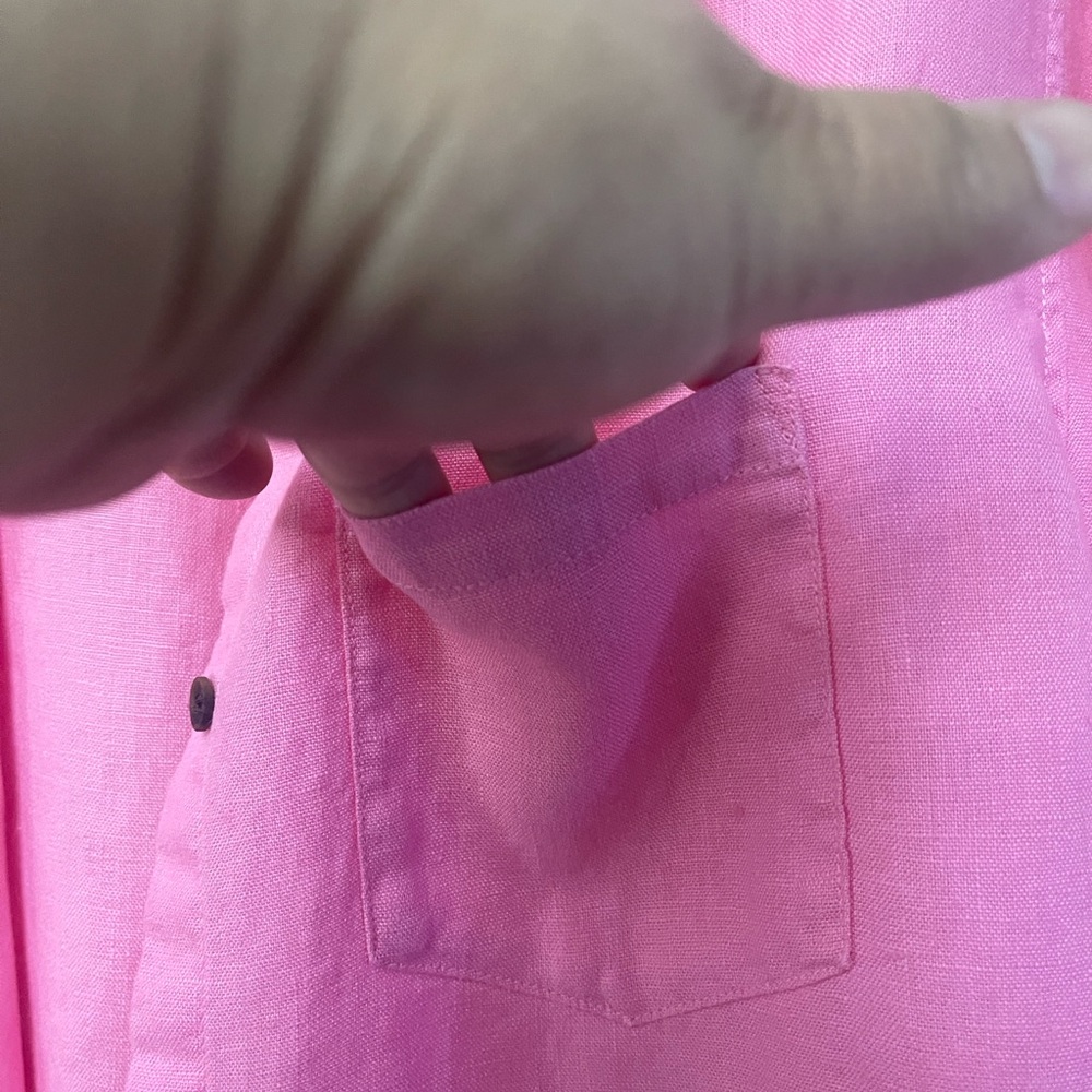 Athleta Vibrant Pink Collared Shirt - Picture 5 of 11